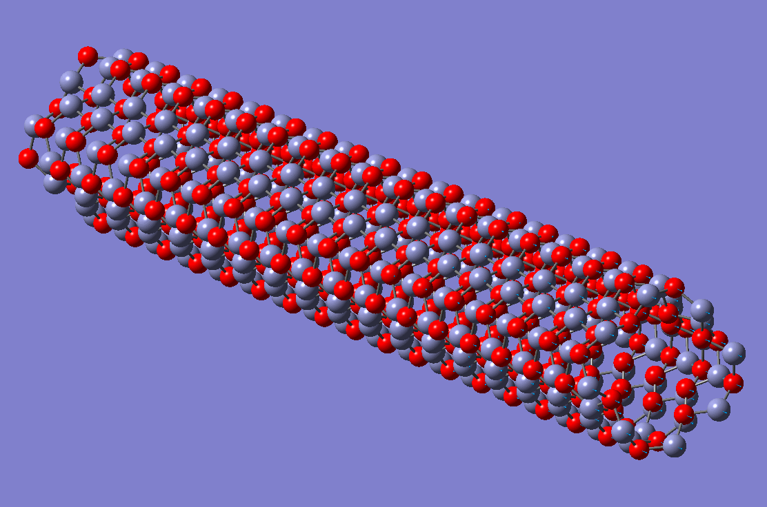 Axial mode of a ZnO nanotube